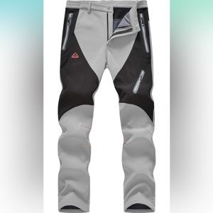 Men's Skiing Pants Waterproof Windproof Fleece Lined Hiking Insulated Pants